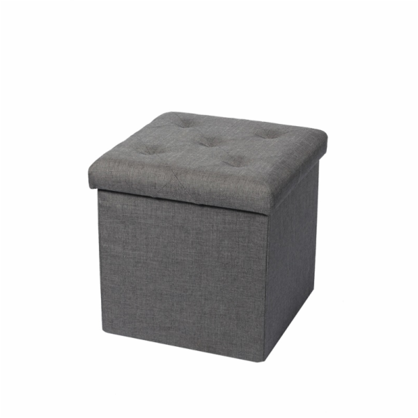 Pouf Domoletti XYF15447BE, šedý, 38 cm x 38 cm x 37,5 cm
