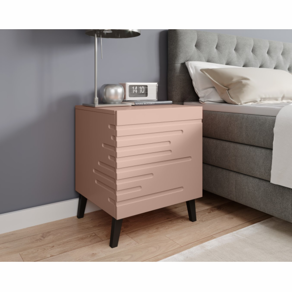 Noční stolek Cama NOVA 44x40x52 růžový matný