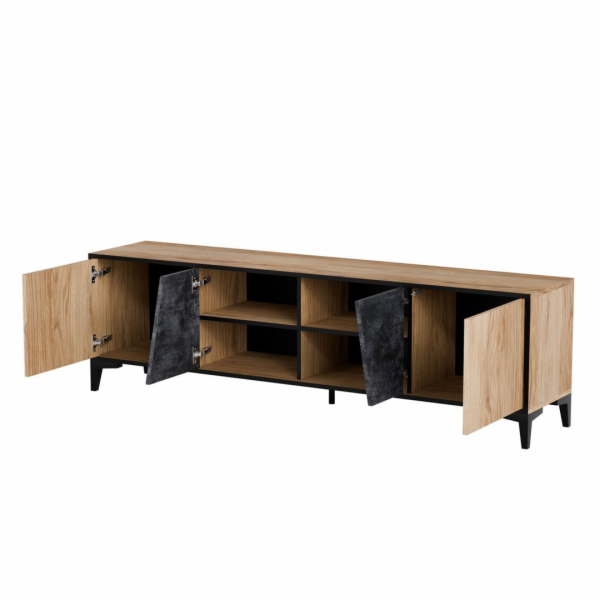 Cama 4D RTV skříň OVO 180x38xV53 dub/beton