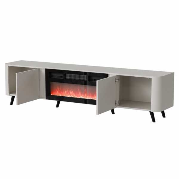 Cama Volare RTV skříňka 200 x 39 x 49 cm kašmír + krb