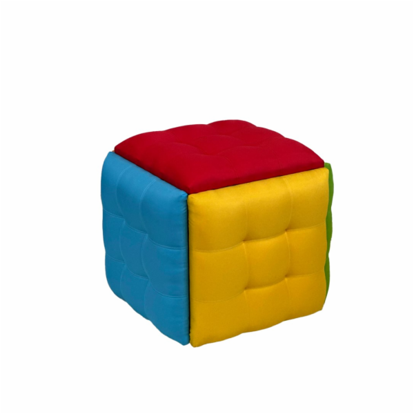 Puff-transformer 5v1 - 5 stoliček v 1 vícebarevném pufu