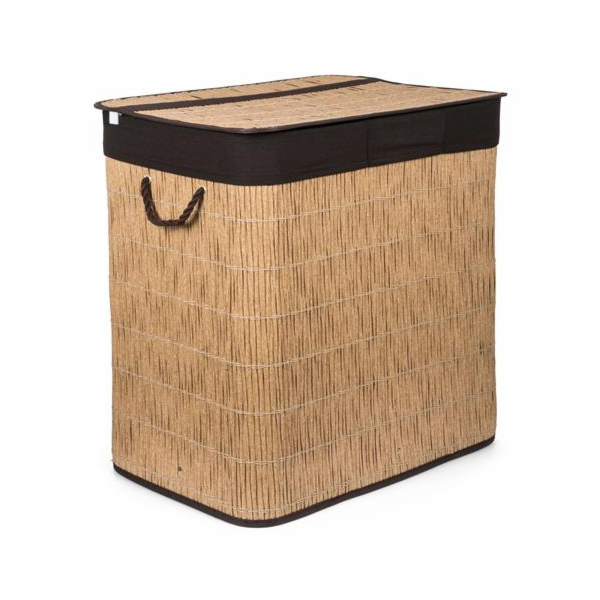 Koš na prádlo G21 150 l s rozdělovači, ratanový design s ...