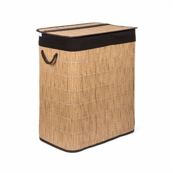 Koš na prádlo G21 105 l s rozdělovačem, ratanový design s...