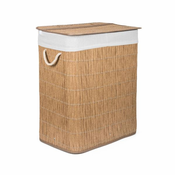 Koš na prádlo G21 105 l s rozdělovačem, ratanový design s...