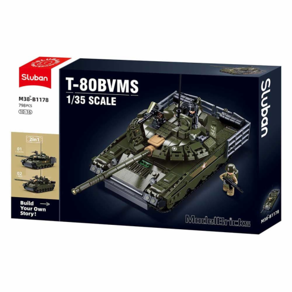 Sluban Model Bricks M38-B1178 Hlavní bitevní tank T-80 2 ...