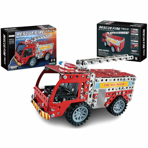 Kovová stavebnice Hasičské auto 292 dílků