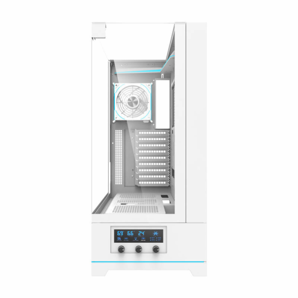 Počítačová skříň Darkflash DY450L PRO s ventilátorem (bílá)