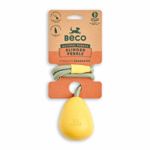 Beco Slinger Pebble Hračka pro psy žlutá 49cm