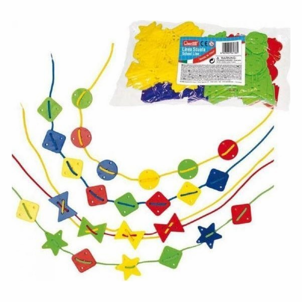 Quercetti QUERCETTI NITĚ PÍSMENA + ČÍSLA