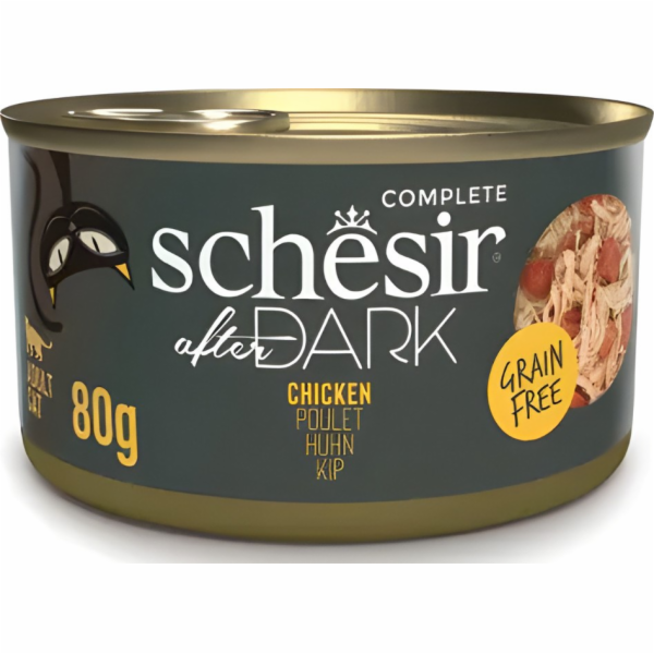 SCHESIR After dark Chicken in broth - mokré krmivo pro ko...