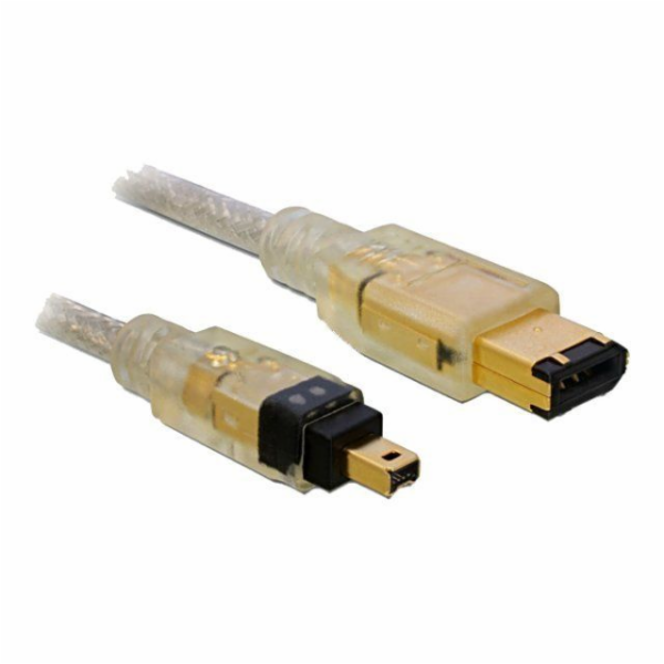 Delock Firewire 6-pin - Firewire 4-pin, 2m, černá (82577)