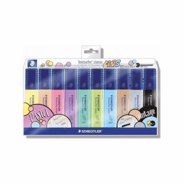 Staedtler Classic Colors zvýrazňovač 10 barev