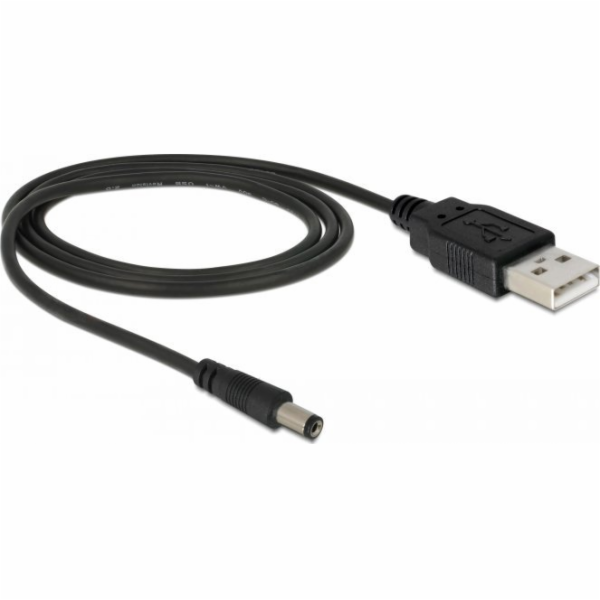 Delock USB kabel USB-A - DC 5,5 x 2,1 mm 1 m černý (82197)
