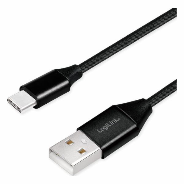 LogiLink USB-A - USB-C kabel USB 1 m černý (CU0140)