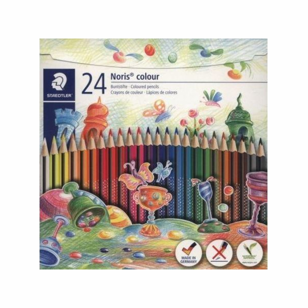 Staedtler Noris Barevné trojhranné pastelky 24 barev STAE...
