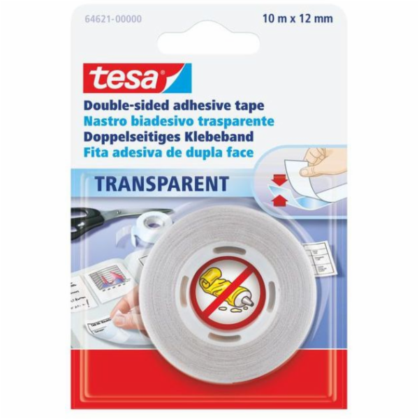 Tesa Double Sid. Páska 10m x 12mm transparentní 64621