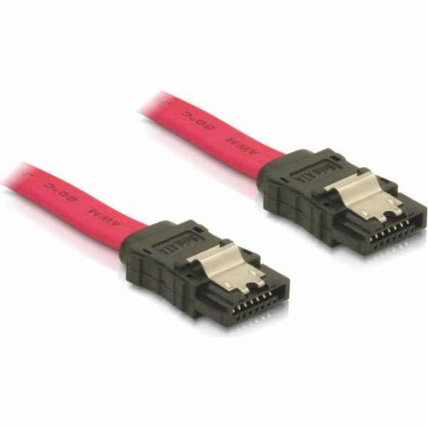 Delock SATA - SATA, 0,5m, červená (84302)