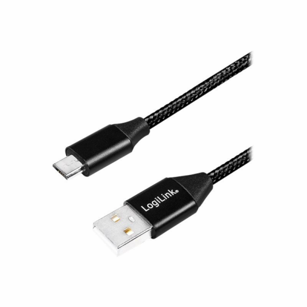 LogiLink USB-A - microUSB USB kabel 1 m černý (CU0144)