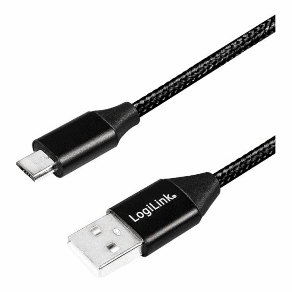 LogiLink USB-A - microUSB USB kabel 1 m černý (CU0144)