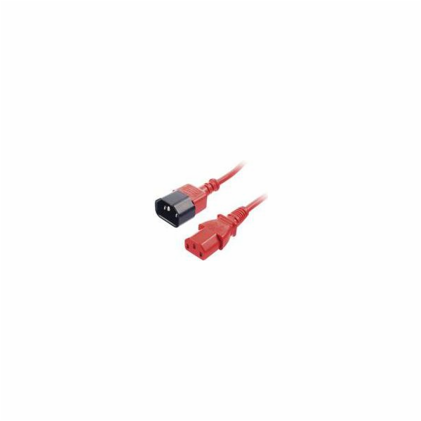 Lindy IEC 13/14 napájecí kabel Červený 1m - 30477
