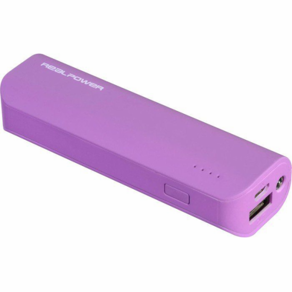 Powerbanka Realpower PB-2600 2600mAh Purple