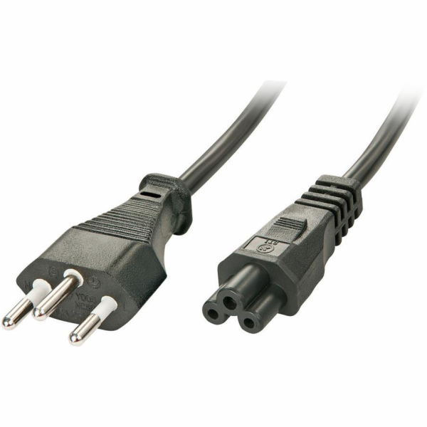 Lindy IEC320-C5f napájecí kabel, černý 2m (30412)