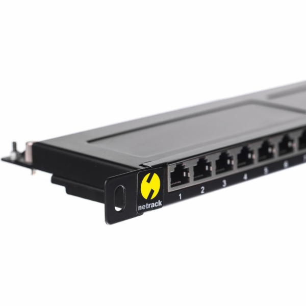 NetRack Patch panel 19   0,5U 24 portů Kat. 6 FTP černá (...