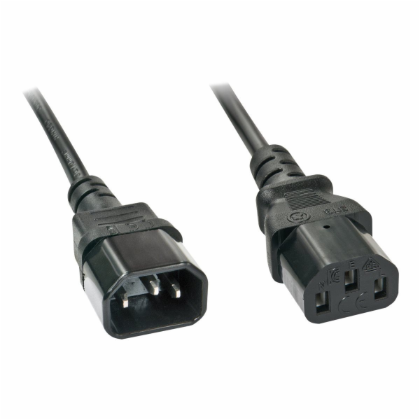 Lindy C14 - C13 napájecí kabel, 2m, černý (30331)