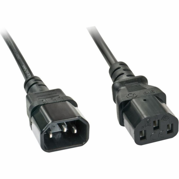 Lindy C14 - C13 napájecí kabel, 2m, černý (30331)