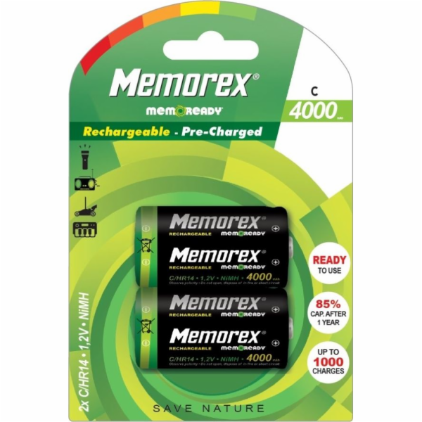 Memorex Baterie C / R14 4000mAh 2 ks.