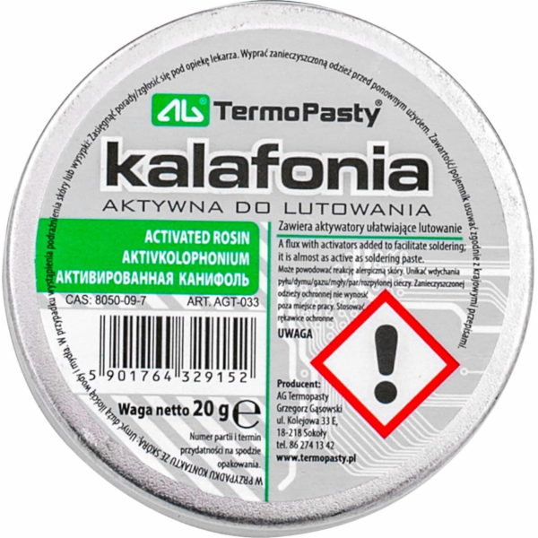 AG TermoPasty Kalafuna 20g AG AGT-033