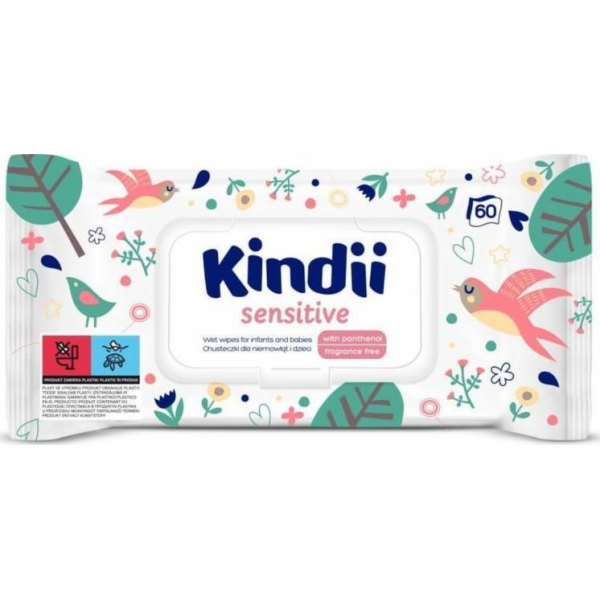 Kindii Sensitive Baby ubrousky 1x60 ks.