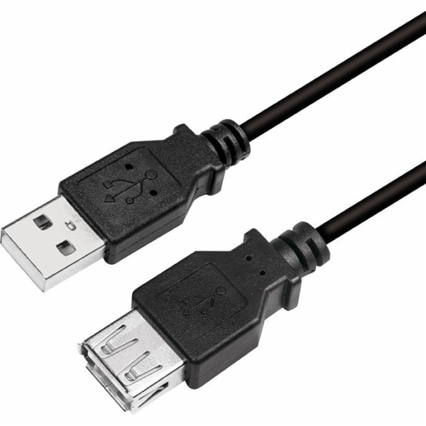 LogiLink USB-A - USB-A kabel USB 2 m černý (CU0010B)