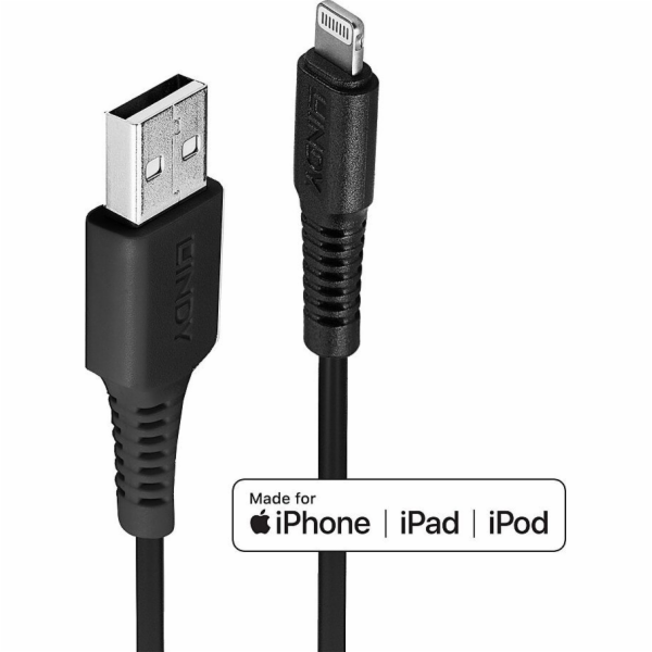 Lindy Lightning – USB-A kabel USB 2 m černý (31321)
