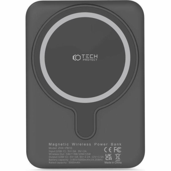 Powerbanka Tech-Protect PB10 LifeMag 5000mAh černá