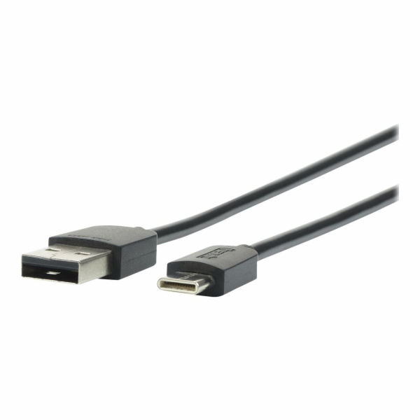 Mobilis USB-A - USB-C USB kabel 1 m černý (001278)
