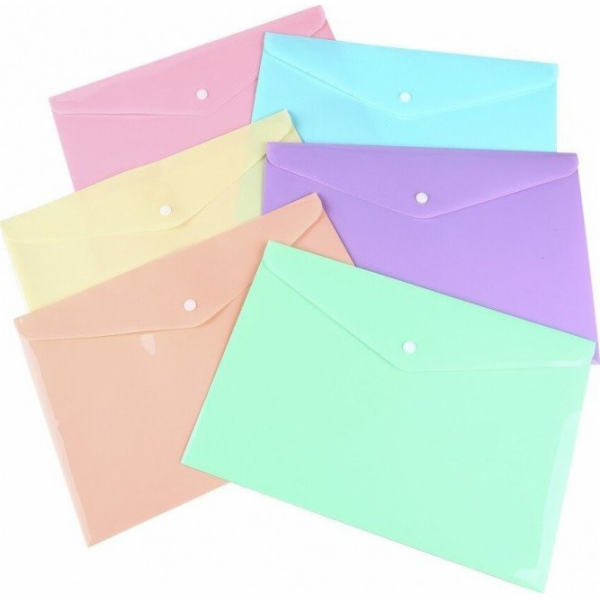 Složka na obálky, PP, A4, 235 x 328 x 0,18 mm, zapínání n...