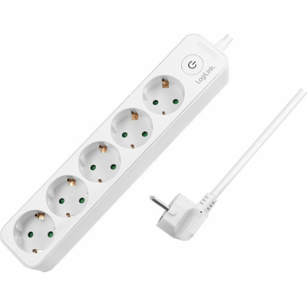 LogiLink Prodlužovací kabel LogiLink, 5 zásuvek, 1,5 m, bílá