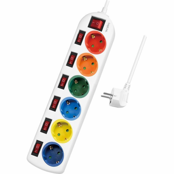 LogiLink Prodlužovací kabel LogiLink, 6 zásuvek, 1,5 m, b...