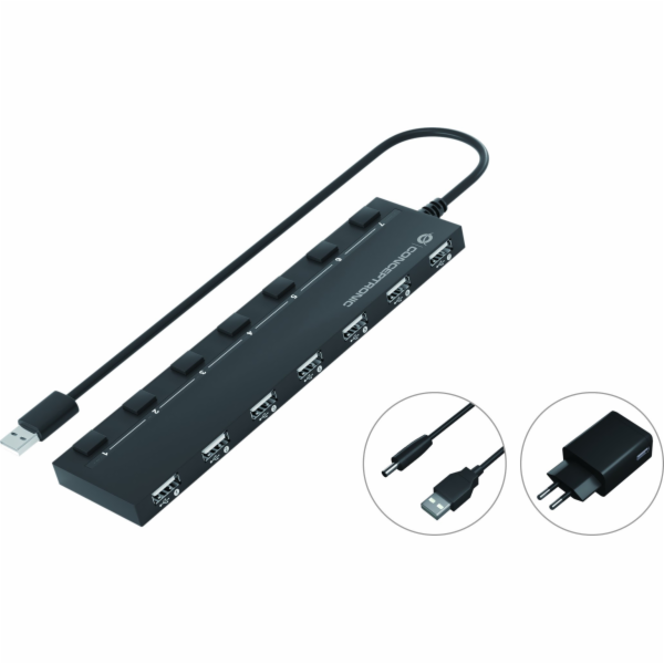 Conceptronic USB HUB CONCEPTRONIC USB-Hub 7-Port 2.0 ->7x...
