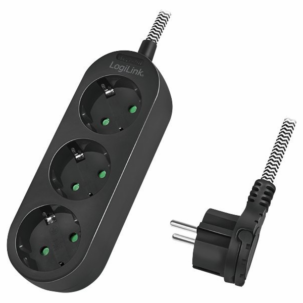 LogiLink Prodlužovací kabel LogiLink, 3 zásuvky, 1,5 m