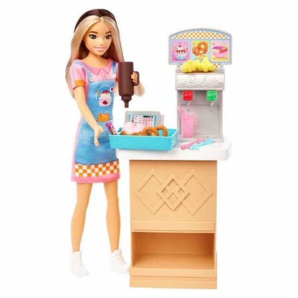 Panenka Barbie Mattel Skipper First Job - Snack Bar Plays...