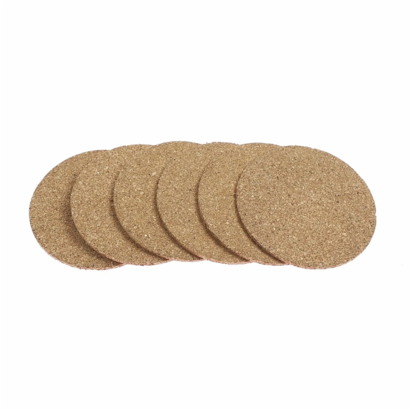 Podtácek pod hrnečky korkový pr. 10 cm 6 ks