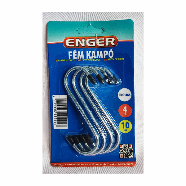 Háček kuchyňský 10 cm 4 ks nerez