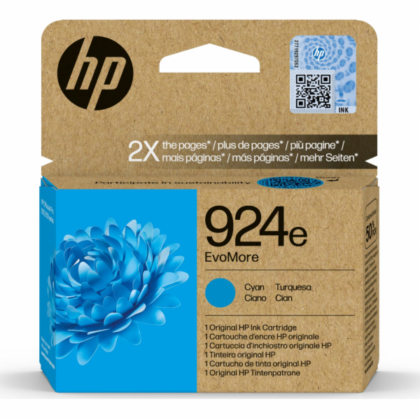 Inkoust HP Inkoust HP 924e Cyan EvoMore