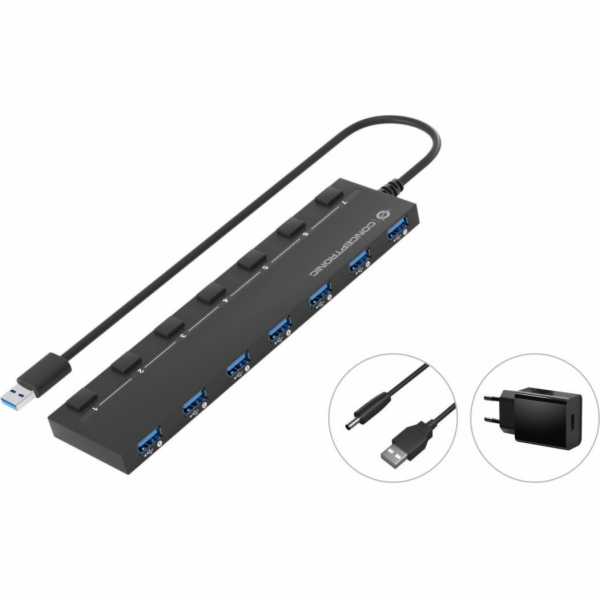 Conceptronic USB HUB CONCEPTRONIC USB-Hub 7-Port 3.0 ->7x...
