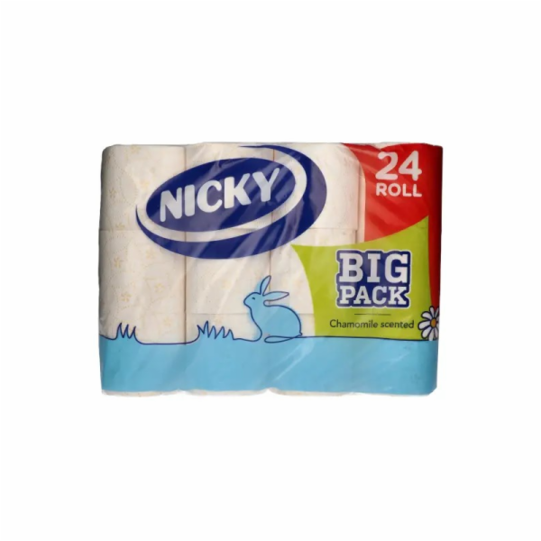 Papír toaletní 3 vrstvý Nicky Big Pack 24 ks heřmánek