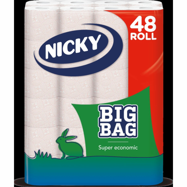 Papír toaletní 2 vrstvý Nicky Big Pack 48 ks