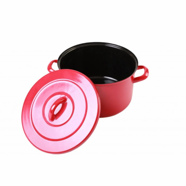 Hrnec BERYL smalt s poklicí 2,6 l/18 cm červený