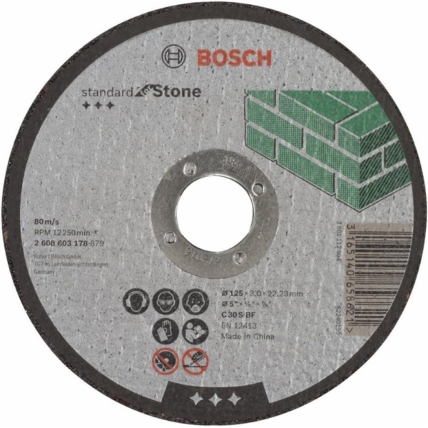 Bosch 2608603178 Kotouč řezný rovný na kámen 125x3x22,23 mm